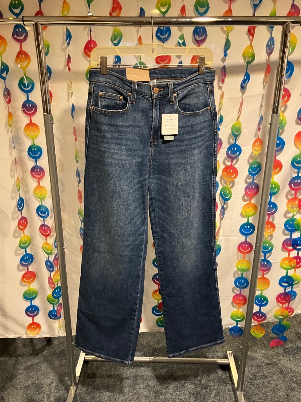 NWT L.L.Bean Everyday Stretch Jeans, High-Rise Relaxed Wide-Leg (Women’s Size 8)